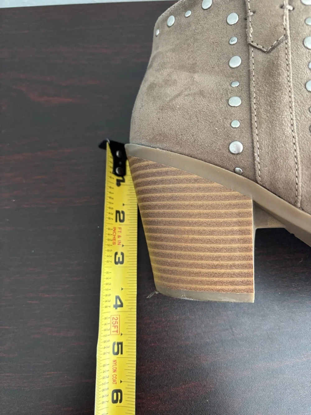 a.n.a Taupe Studded Ankle Booties